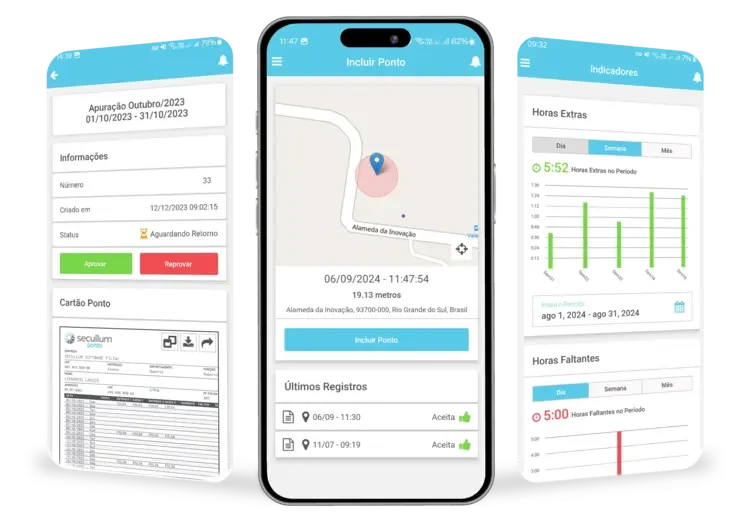 Aplicativo Secullum Ponto Web com geolocalização, registros e indicadores